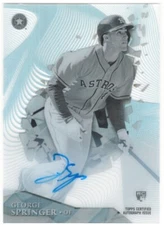 2014 TOPPS HIGH TEK GEORGE SPRINGER BLACK & WHITE AUTO RC #15/15 LAST ONE MADE