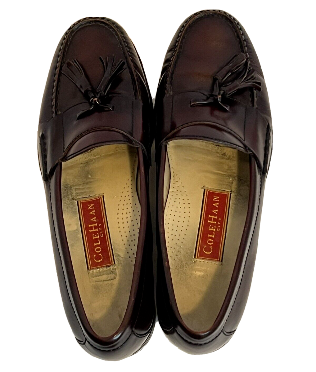 Cole Haan Shoes Mens 10.5D Brown Pinch Tassel Loafer Casual Slip