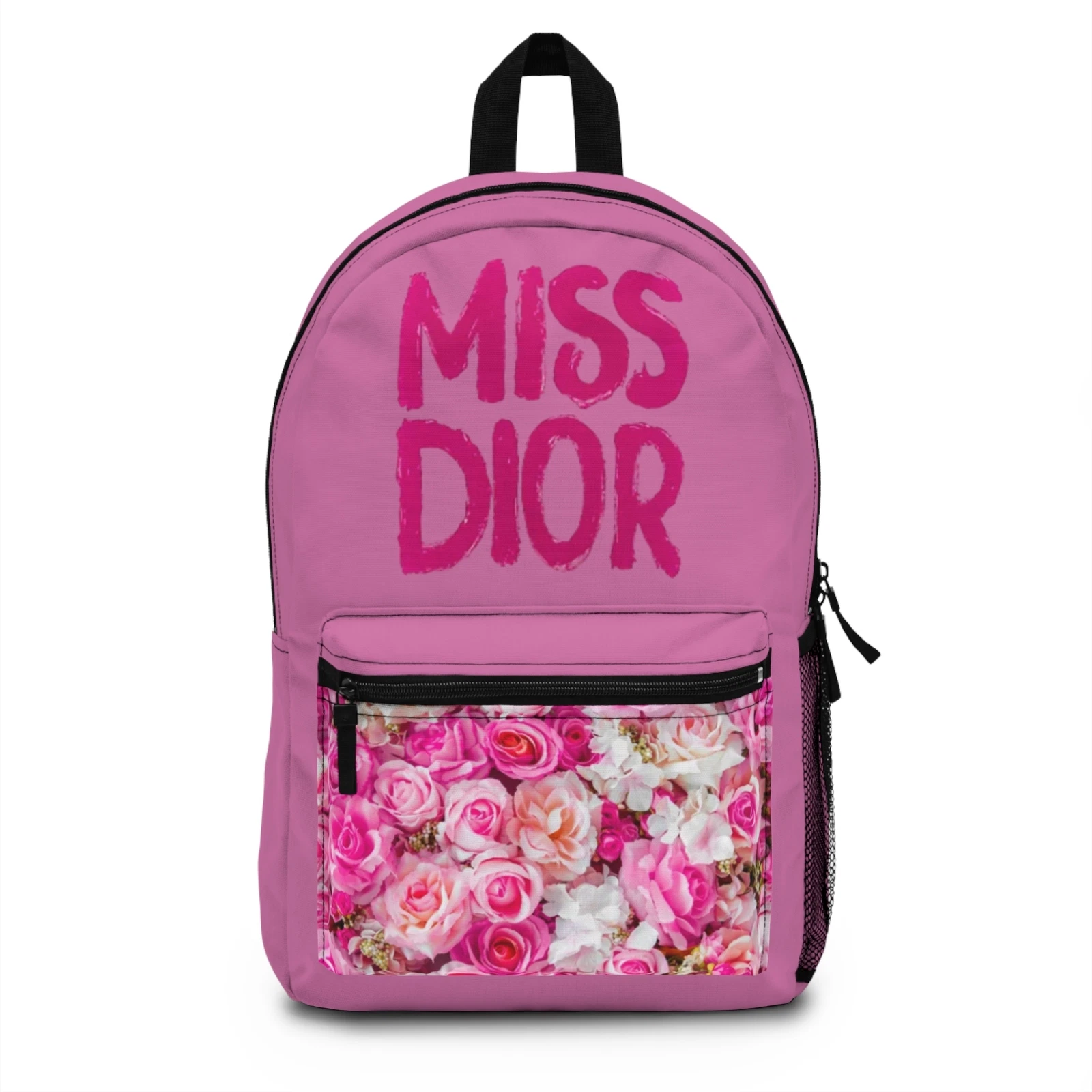 Sac à dos rose fleuri   Design tendance Miss Dior, rentrée scolaire, mode