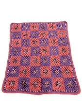 Handmade Crochet Granny Core Square Blanket Afghan Couch Throw 43" x 51" 