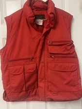 Vintage Eddie Bauer Goose Down Red Vest Mens Size M Extra Pockets