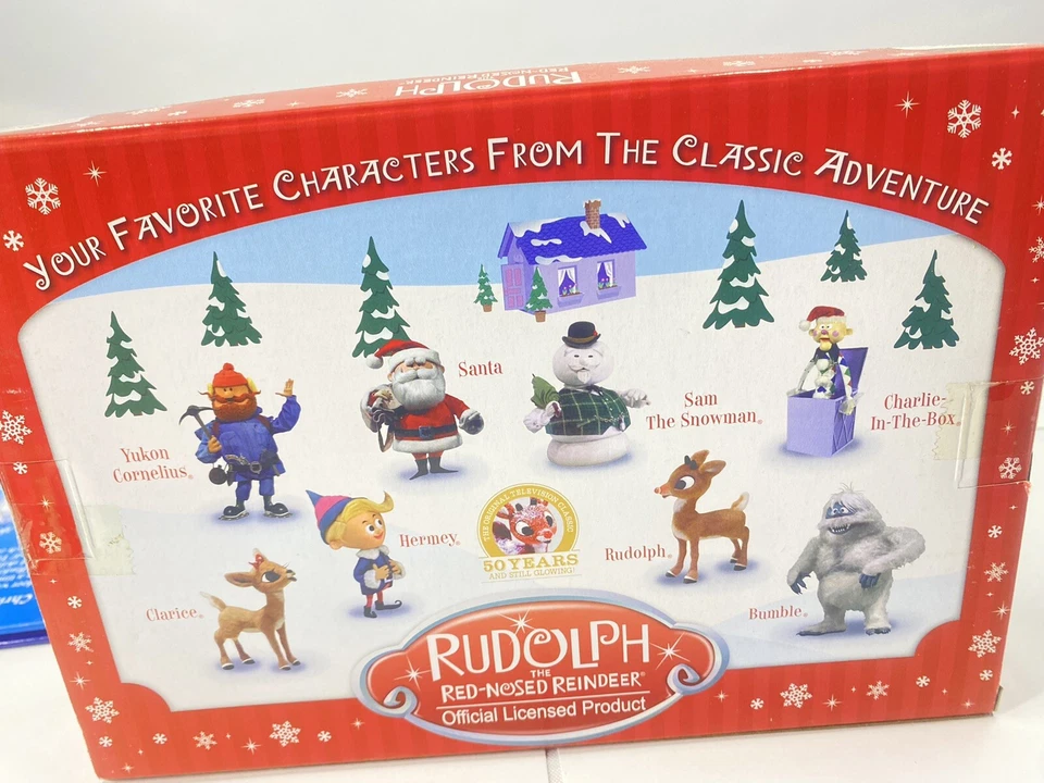 Juego de regalo de 8 figuras de Rudolph el reno nariz roja juguetes inadaptados personajes Foto 3 de 4