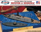 Civil War Battle of the Ironclads Monitor and Merrimac Plastic Model Kit