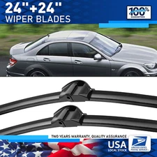 Front Windshield Wiper Blade 24"+ 24" For Mercedes-Benz C63 AMG 2008-2013 OEM