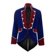 Mens Velvet Vladimir Jacket Tail Coat Goth Steampunk Victorian Tailcoat