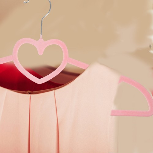 10 Pcs Non-slip Hanger Plastic Heart Shaped Hangers Clothes for Coat Woman - Picture 8 of 12