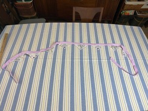 Vintage Handkerchief Bunting Garland Hankie Banner Handmade Pink Flowers 