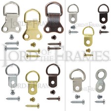 D Rings DRings D-Rings & Screws Framing Hang Picture Frame Photo Canvas Hanging