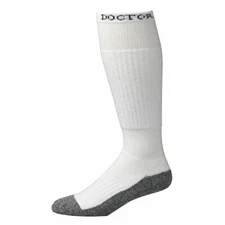 BOOT DOCTOR Men's White Full Cushion Over the Calf Boot Socks - 2 Pack