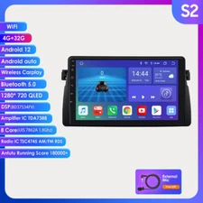 Q50Pro Android 10 9" Car Stereo GPS Sat Nav WiFi RDS Radio Bluetooth For BMW E46