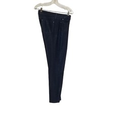 Covington Women's Jeans Size 12 Blue Stretch Wet Look Shimmery Skinny Leg Mid