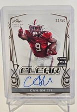 CAM SMITH 2023 LEAF TRINITY FOOTBALL CLEAR ROOKIE AUTO #22/50 XRC Dolphins