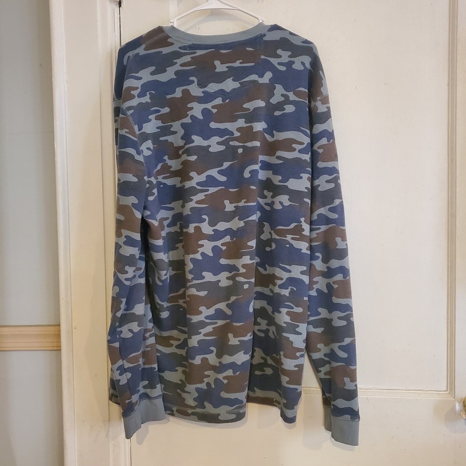 Worn Once XLT Eddie Bauer Camo Print Henley Shirt eBay