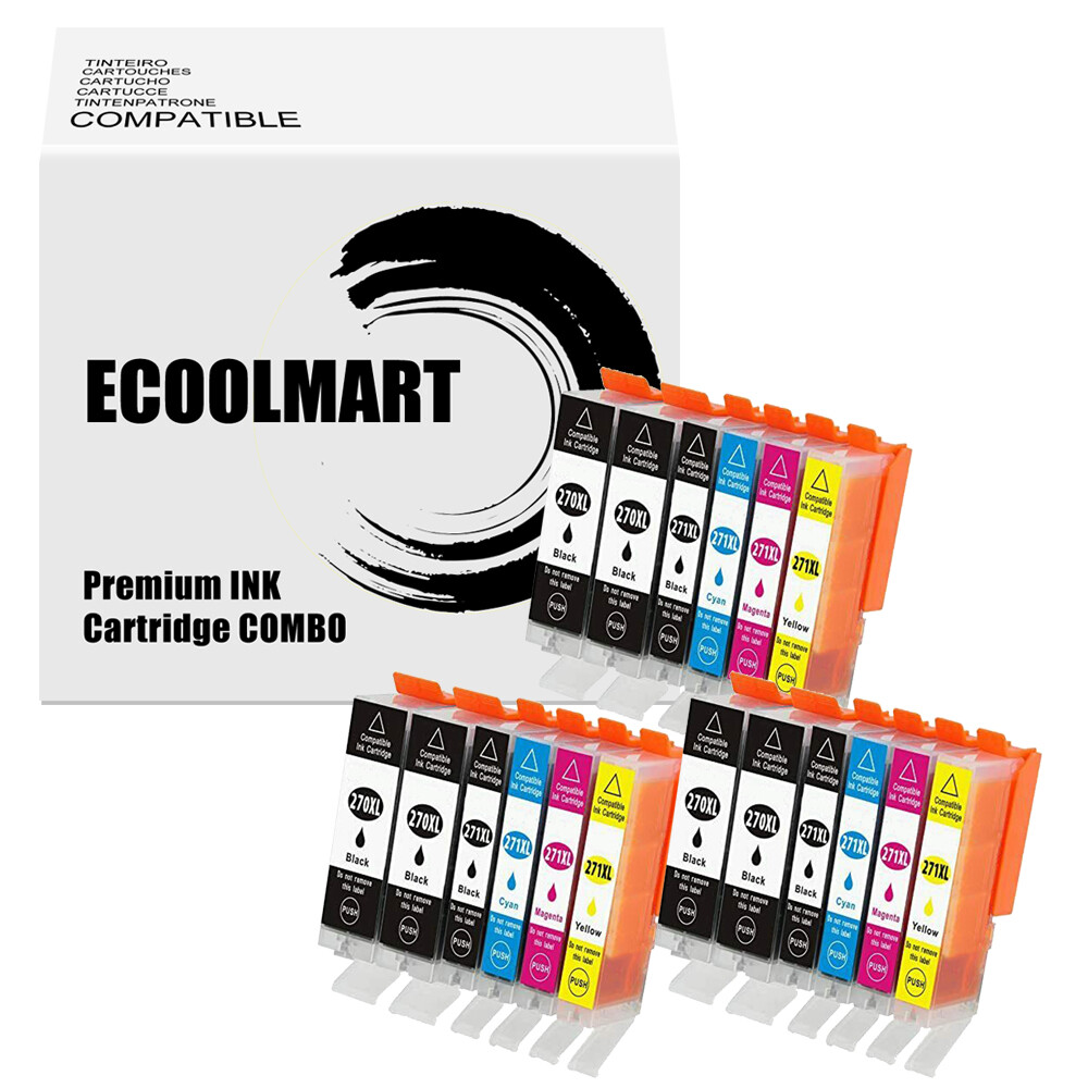 18PK Ink Cartridges for PGI-270XL CLI-271XL Pixma MG5720 MG6820 TS5020 TS6020