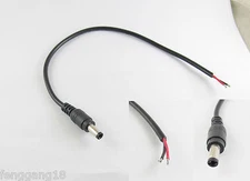 100pcs CCTV DC Power Tip Connector 5.5 x 2.5mm Male Plug Socket Cord Cable 30cm