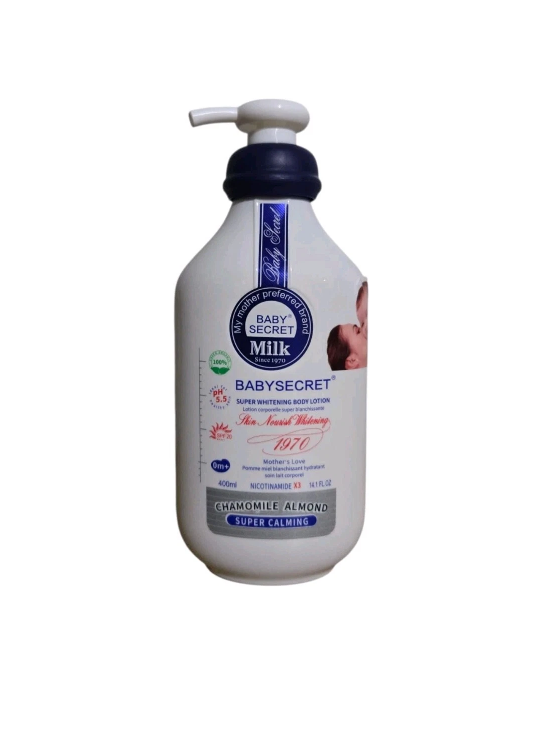 Baby Secret Super Whitening Lotion Chamomile Almond - Protection From Birth.
Opens in a new window o