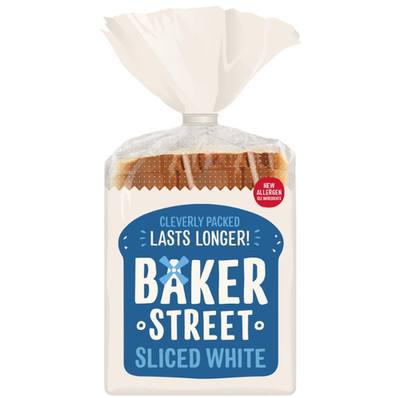 Baker Street Weißbrot 550g clever verpackt für langlebige Frische vorgeschnitten