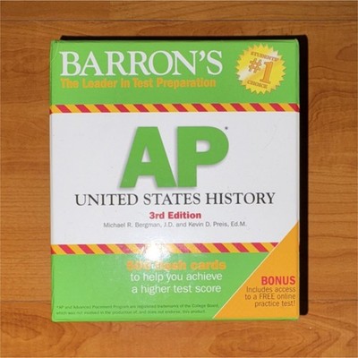 Barron's 3rd Edition AP United States History Flashcards w/ Online Practice Test