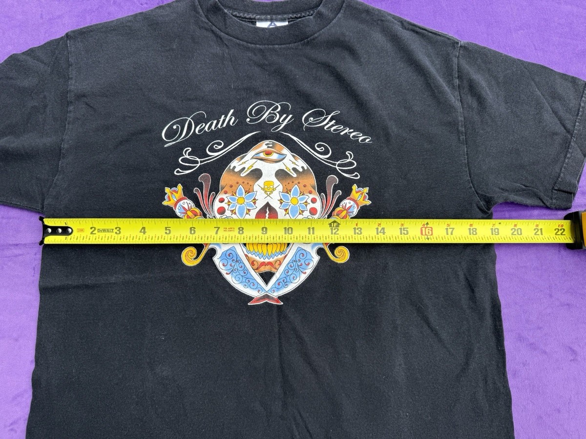 Vintage Death By Stereo Hardcore Punk Band T-shirt Black Size M | eBay
