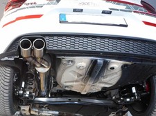  Edelstahl Racing-Auspuffanlage ab Kat VW Polo 6 GTI Typ AW (OPF) 2x90mm