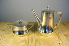 WMF Art Deco Silver Plate Small Coffee Pot & Sugar Pot