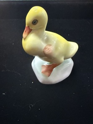VTG Herend Yellow Lucky Ducky Duck 5022 Figurine Easter 2.5 T Hungary