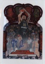 2023-24 Panini Crown Royale EuroLeague Red Crystal 3/49 Mike James #7 Auto 14mf