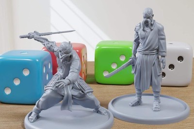 Tie Long - 3D Printed Mini - Cyberpunk / Sci-Fi - Tabletop Miniature Wargaming -