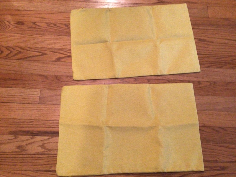 Lot 2  Throw Pillow Covers 12x19” Mustard Gold Solid color, faux linen