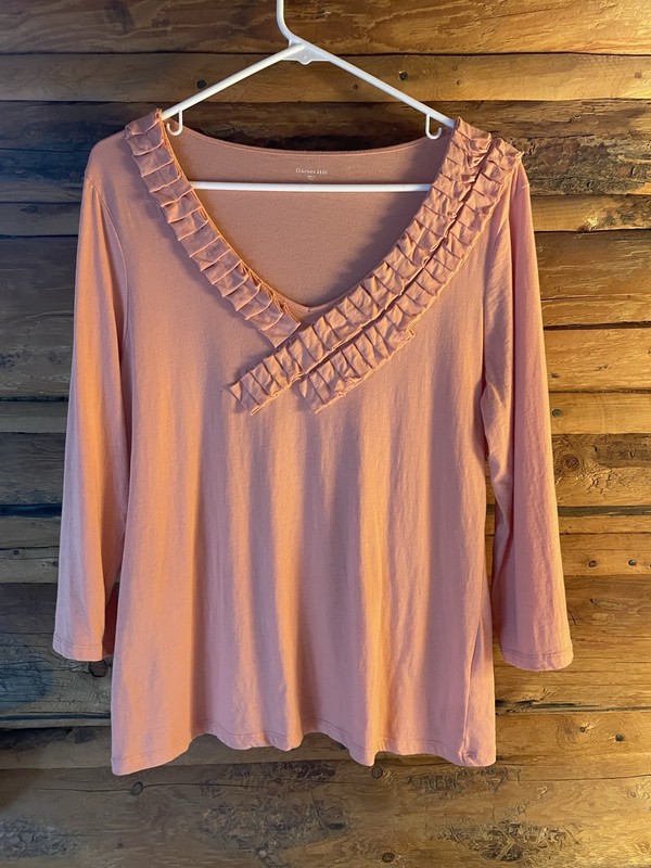 Garnet Hill Women's Long Sleeve Shirt Size Large.  New, Never Worn