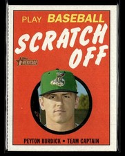 2020 Topps Heritage Minor League #16 Peyton Burdick 1971 Scratch Off Card