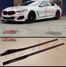 SEITENSCHWELLERVERBREITERUNGEN GLANZ SCHWARZ F�R BMW 8ER G16 GRAN COUPE 2018+ BODYKIT