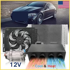 12V Electric Universal Underdash Air Conditioner DC Car Auto Cool&Heat A/C Unit