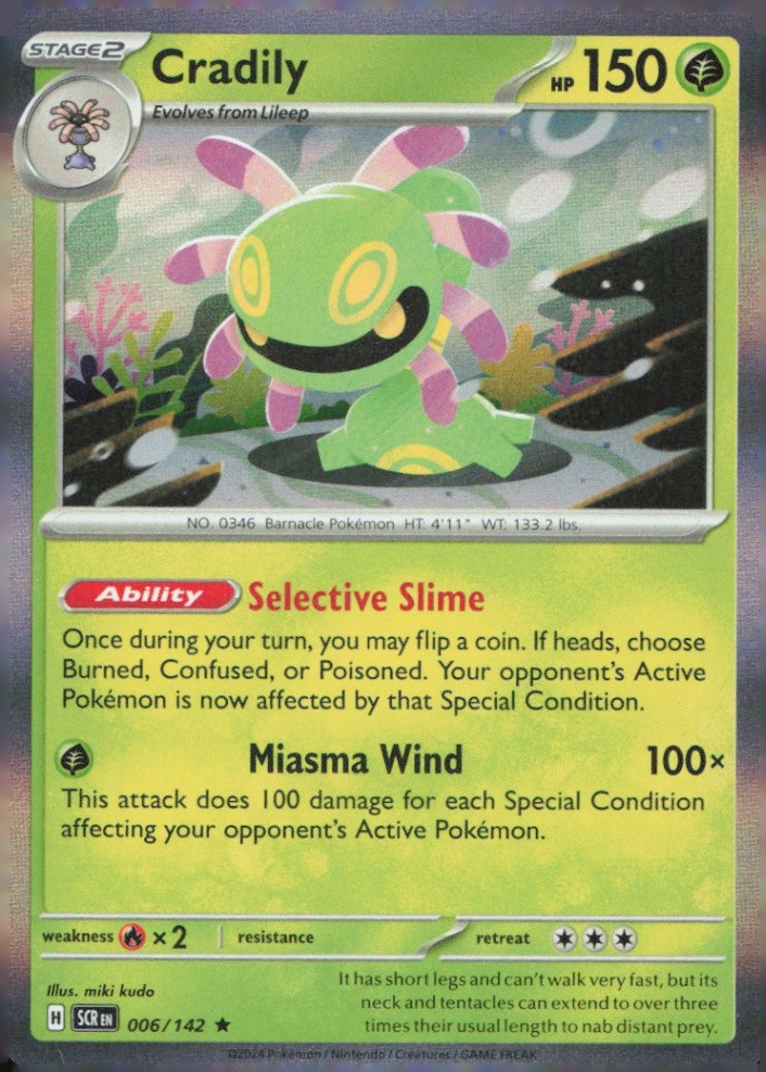 Cradily Rare SV07: Stellar Crown 006/142 NM