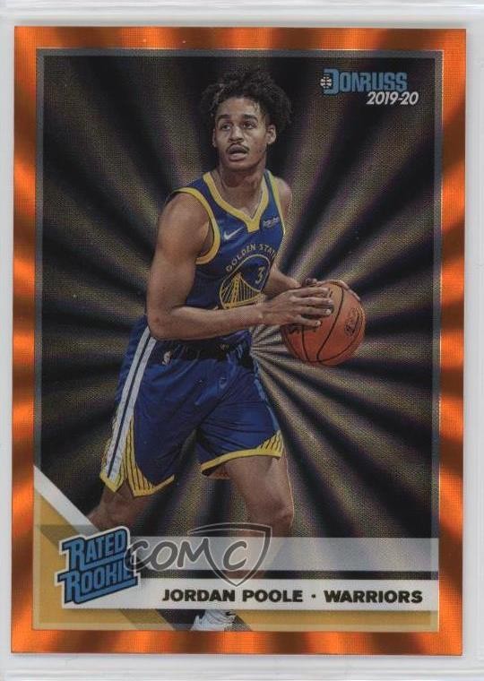 2019-20 Panini Donruss Rated Holo Orange Laser Jordan Poole #226 Rookie RC 8cl