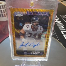 2024 Topps Chrome - Autographs Jonathan Ogden #BA-JOG Gold Refractor /50 (AU)