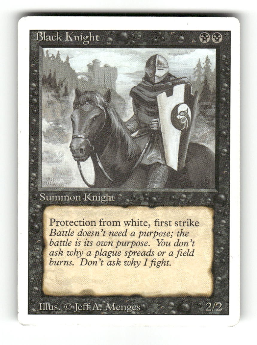 Black Knight Uncommon Revised Edition Magic: The Gathering Near Mint