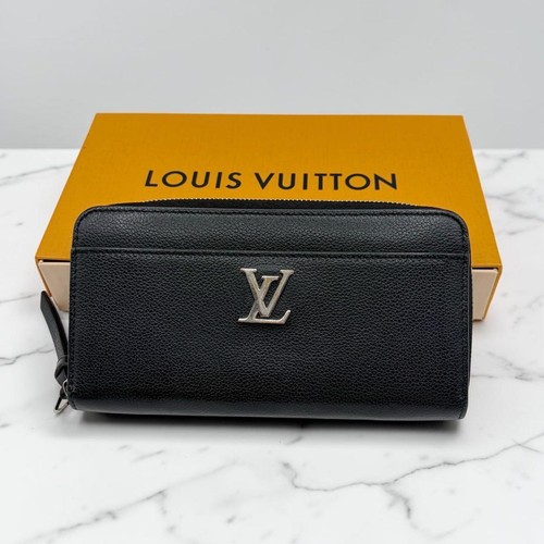 Louis Vuitton Zippy Lockit Noir Black Long Wallet Japan 077454