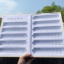 (Free Logo)Custom Comparison Chart Kit Shapes CZ Diamond Sizes Ring Measurement