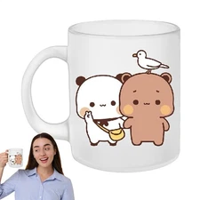 Ceramic Mug, Kawaii Cute Panda Bear Bubu Dudu Mug 300ml For Tea Latte Cappuccino