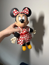 Vintage Disney Parks Rubber Face Minnie Mouse Plush ORIGINAL DESIGN RARE