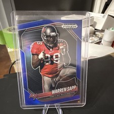 Panini Prizm Black Blue Prizm Warren Sapp #144 Serial Numbered /199 Buccaneers