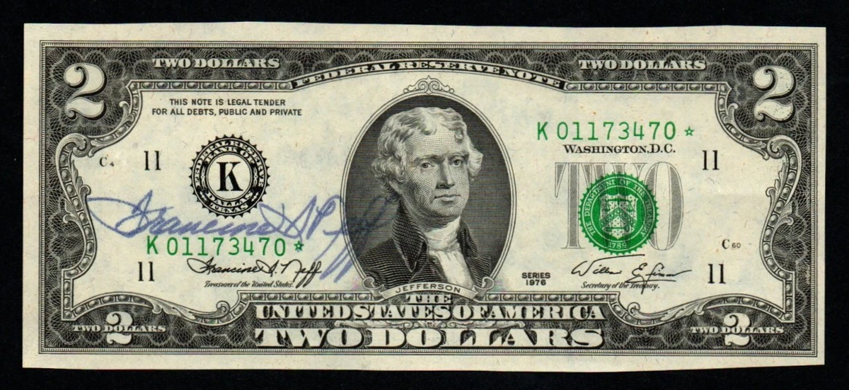 1976 Uncirculated $2 US Federal Reserve Small Notes for sale | eBay