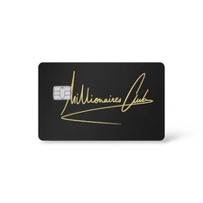 Millionaire Club Credit Card Sticker Debit Skin Cover Black