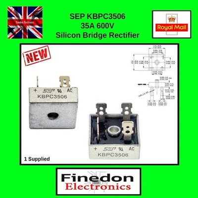 SEP KBPC3506 35A Amp 600V Volt Brückengleichrichter einphasig