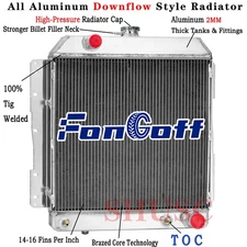 3 Row Aluminum Radiator For 1958 Chevy Impala Belair Biscayne V8 Config