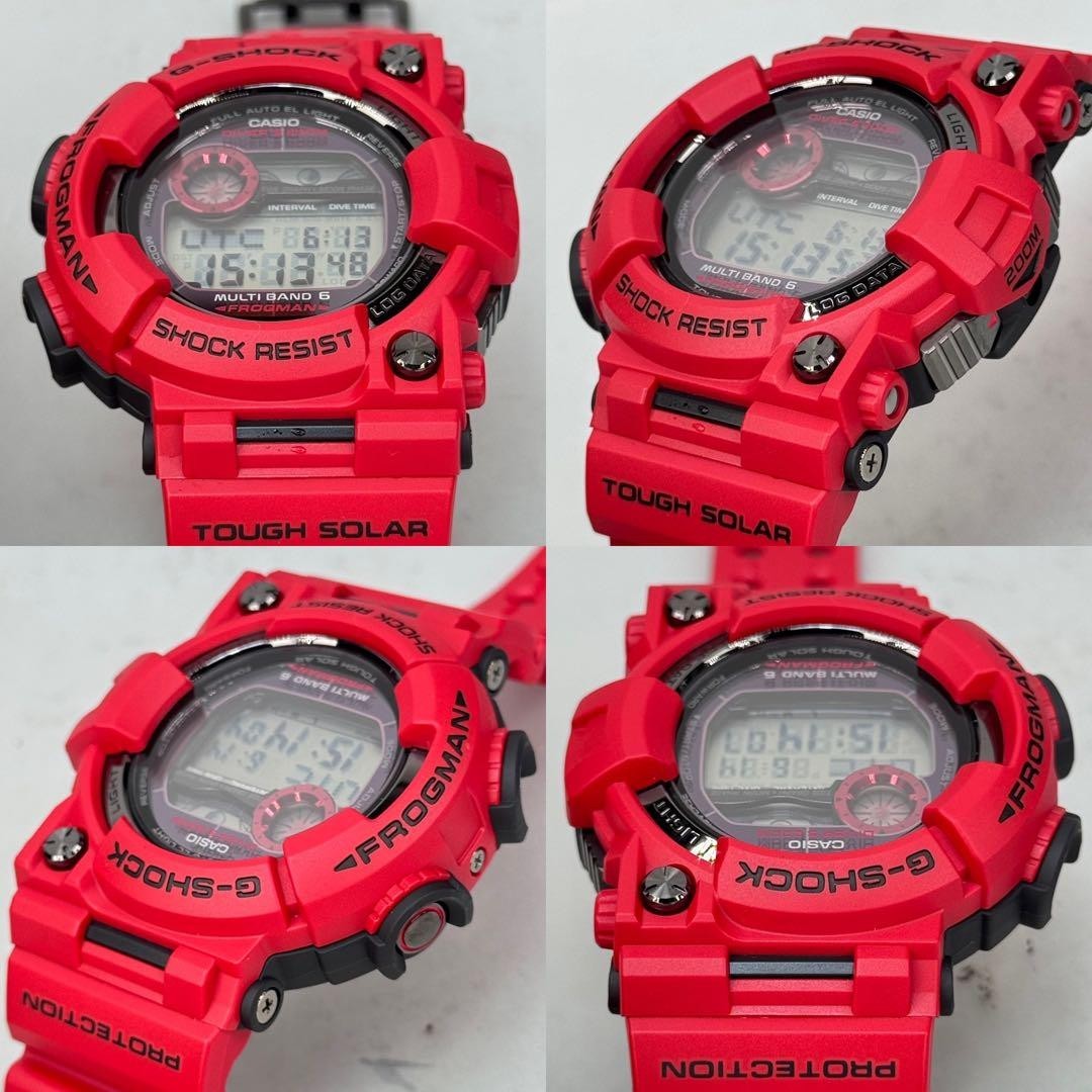 Unused MINT CASIO G-SHOCK GWF-1000RD-4JF FROGMAN Burning Red Solar