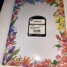Computer  Letterhead Paper 100 SHEETS BRIGHT FLORAL great florals
