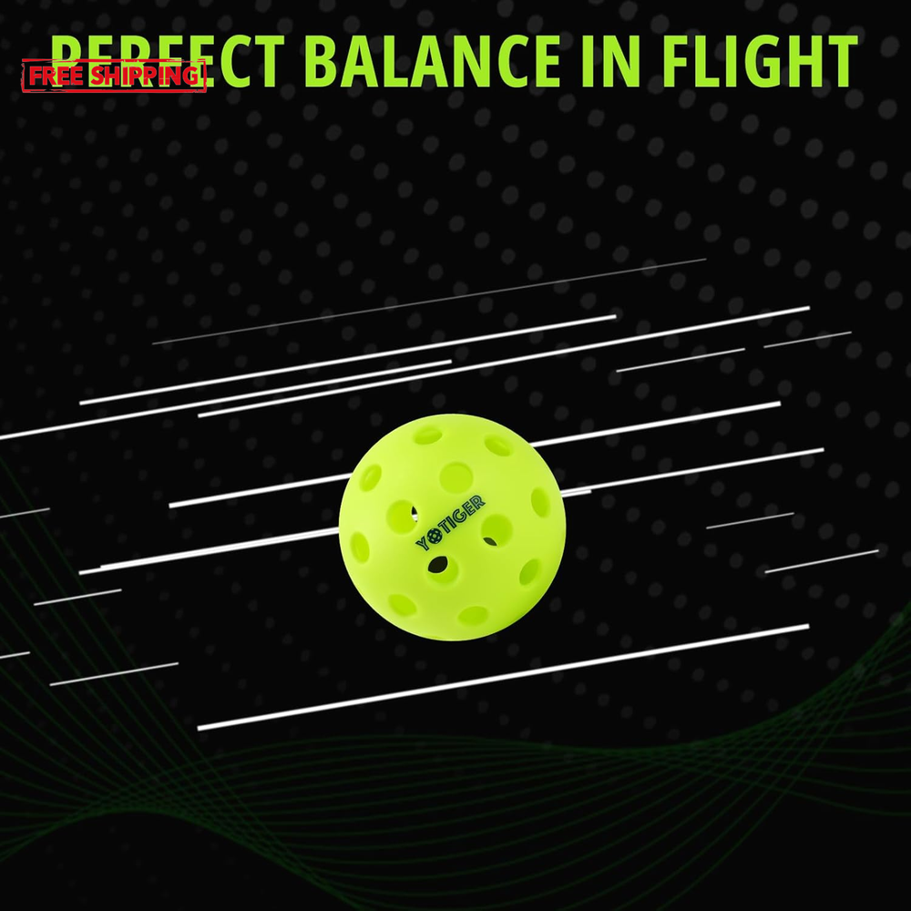 Outdoor Pickleball Balls 4 Pack or 12 Pack with 40 Holes in Green