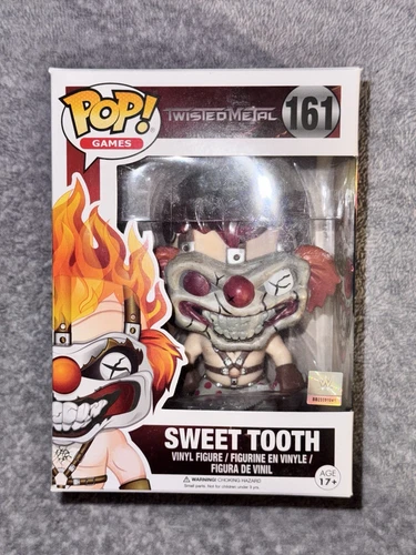 Funko Pop! Twisted Metal - Sweet Tooth 161 With WWE Error Sticker & ART NIB 1of1